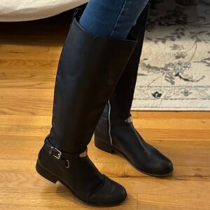 Michael Kors Women's Arley Leather Black Size 8 Riding Boot